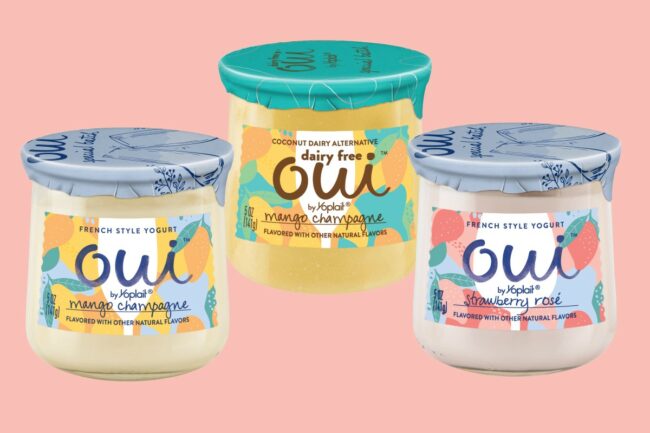 oui yoplait special batch mango champagne strawberry rose dairy free mango champagne