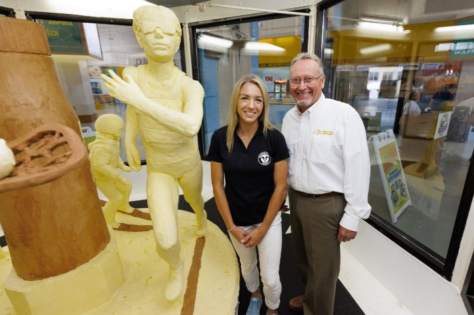 Butter sculpture at New York state fair honors female athletes