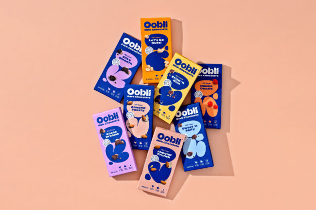 Oobli chocolate bars low sugar milk chocolate dairy ingredients snacks