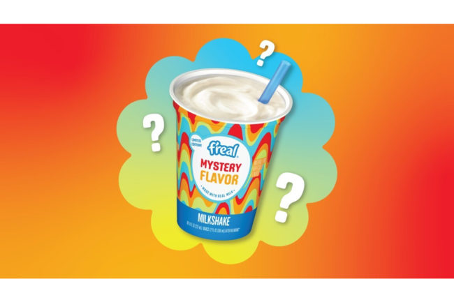 f'real Mystery Milkshake flavor limited time indulgent dairy dessert new products