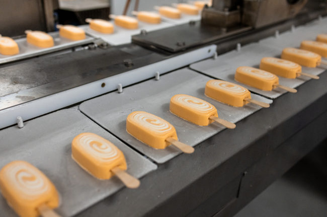 Alden's Organic Ice Cream Orange Cream Bars dairy products frozen production facility operations