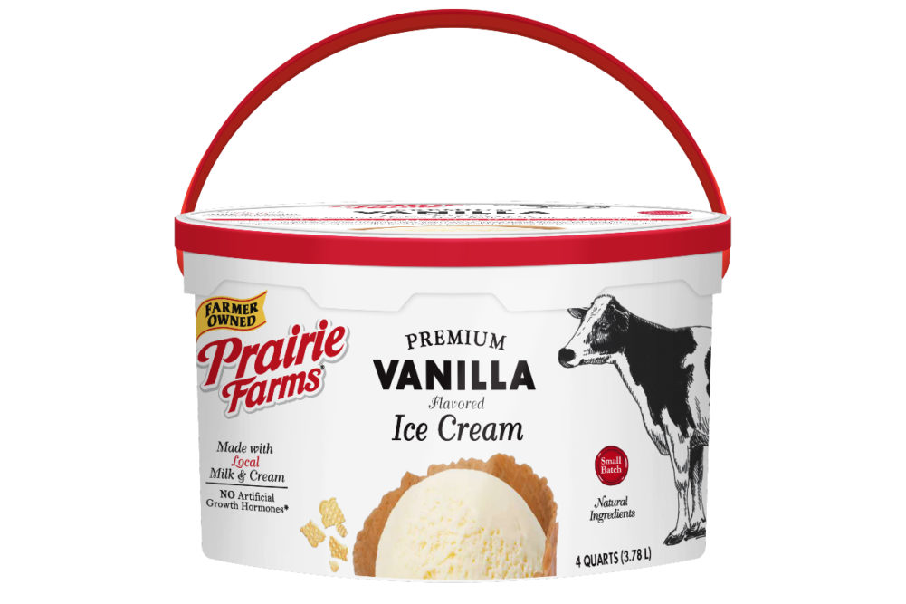 Prairie Farms family size premium vanilla ice cream new products dairy