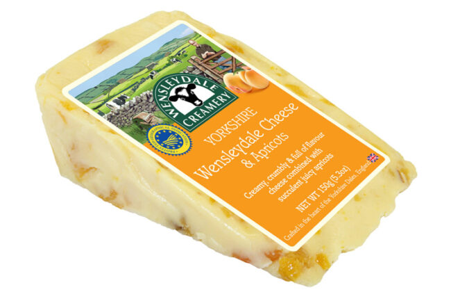 Wensleydale Creamery Yorkshire England cheese fruit apricots