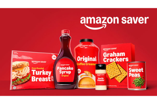 Amazon Saver private label food and beverage products grocery retail online