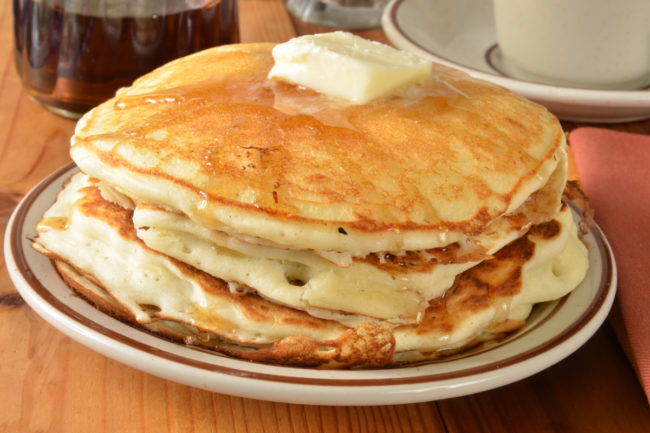 butter on pancakes breakfast dairy products