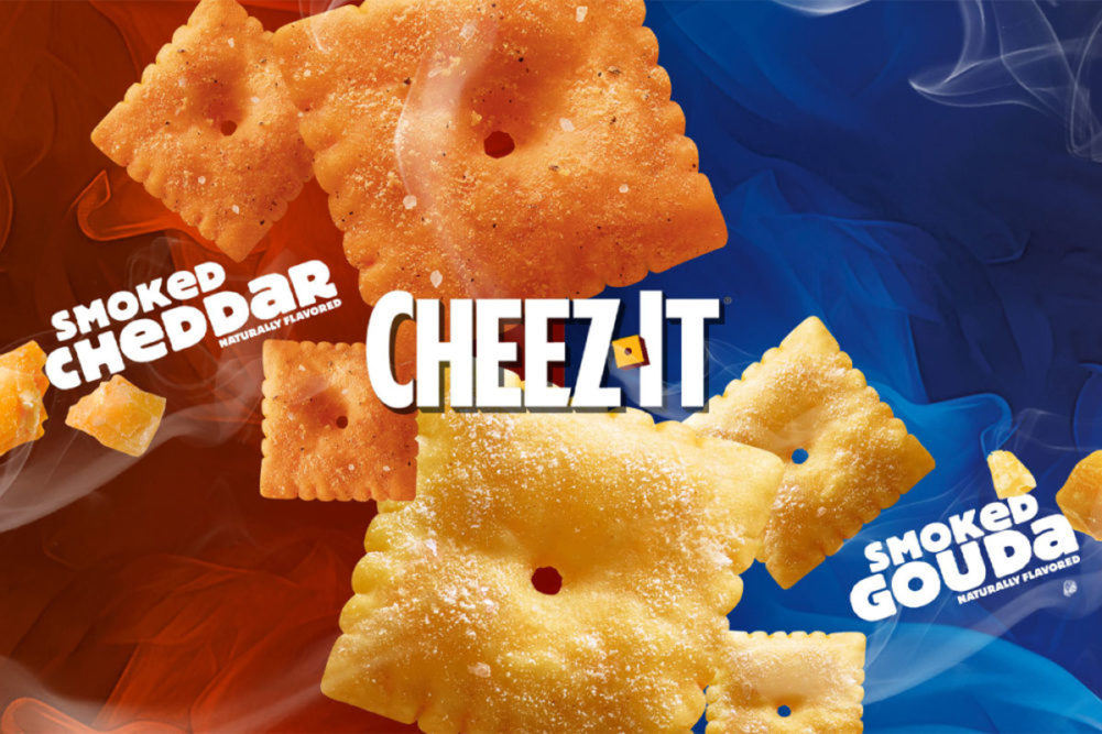 Cheez It Kellanova new flavors cheese snacks smoked cheddar smoked gouda