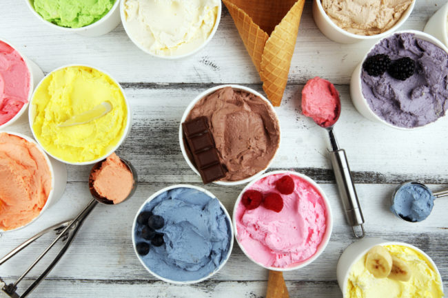 ice cream flavors variety dairy industry products frozen desserts