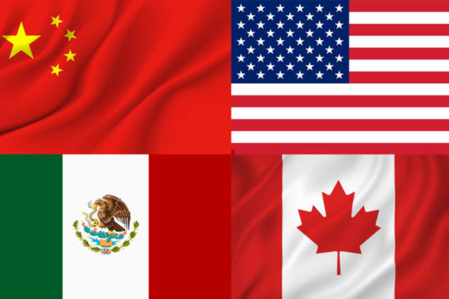 China US Mexico Canada imports exports tariffs food industry international