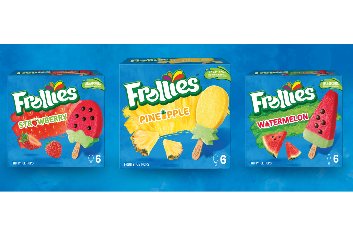 Frollies fruit bars frozen treat Dreyer's Ice Cream new products flavors Strawberry Pineapple Watermelon