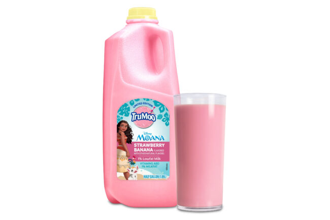 TruMoo Moana Strawberry Banana milk Dairy Farmers of America Disney new limited time flavor